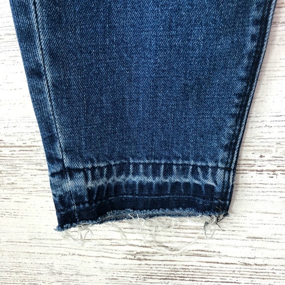 BLANK NYC Two Toned Raw Hem Skinny Jeans Low Rise 26 Black Blue - Picture 5 of 9